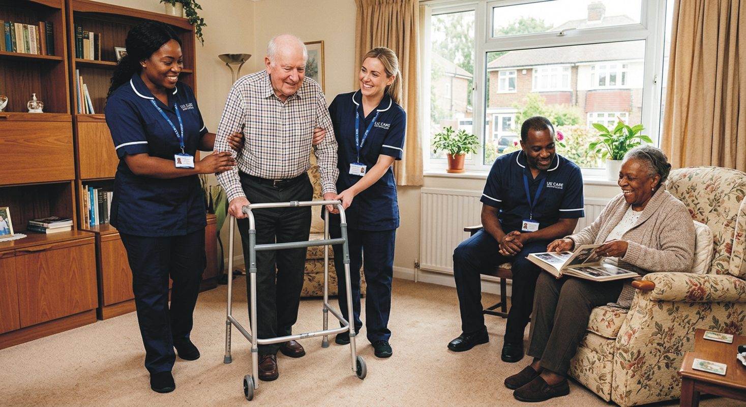 MS Caregivers Academy carer supporting a client at home